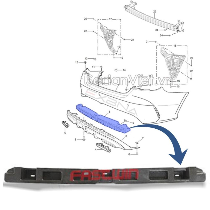 MG GT Rear Bumper Foam