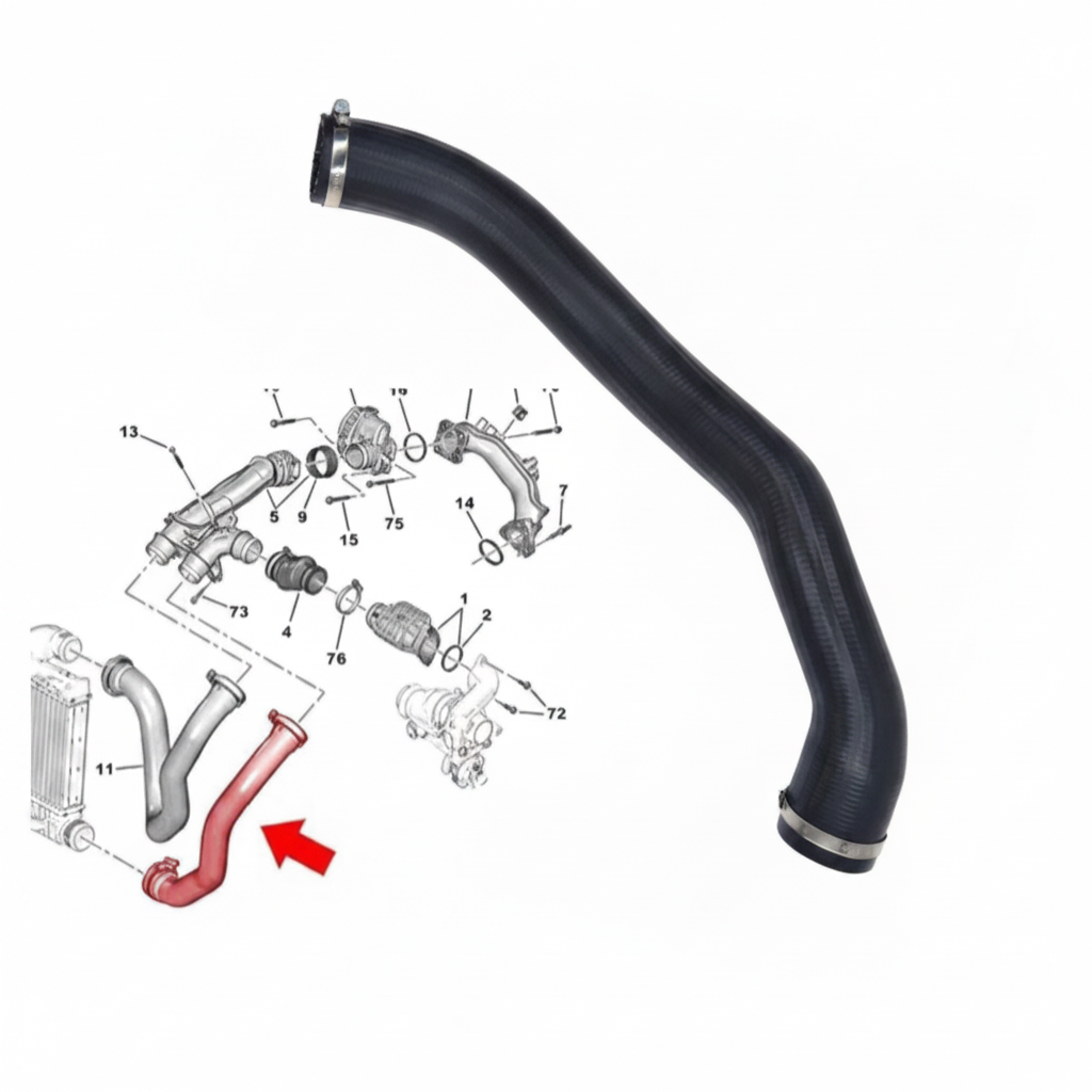 Turbo Partner Diesel Lower Hose, Expna Company
