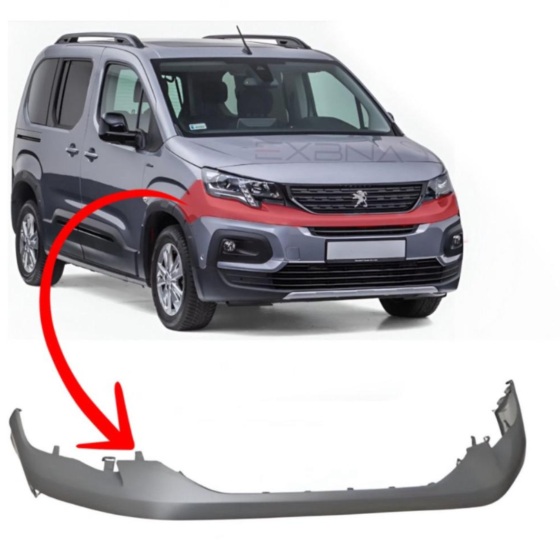Upper Bumper Frame for Peugeot Partner - Rifter (Black)