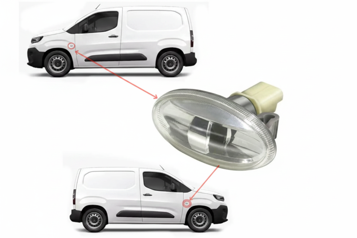 Fender light for Peugeot Partner - Peugeot 301 - Expert - Riveter - + Scudo + New