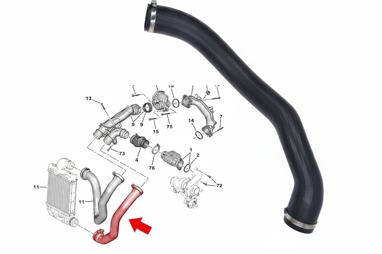 Turbo Partner Diesel Lower Hose