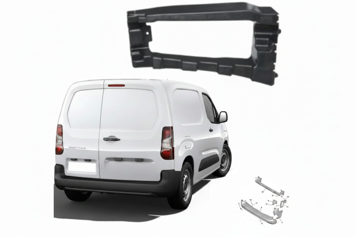 Partner rear right rectangular bumper base, Taiwan
