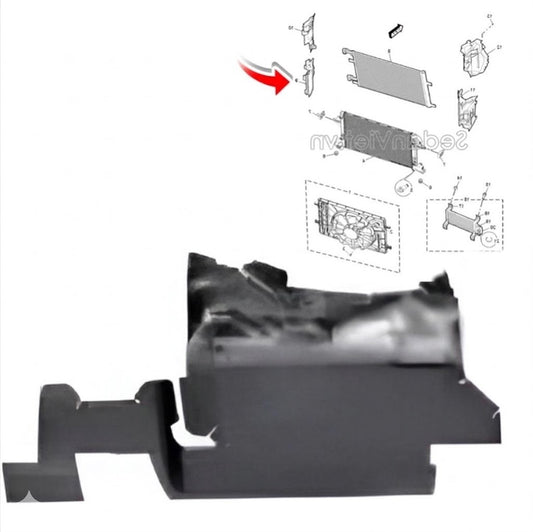 MG GT Upper Right Radiator Base
