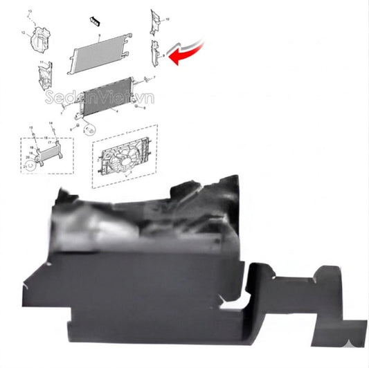 MG GT Lower Left Radiator Base