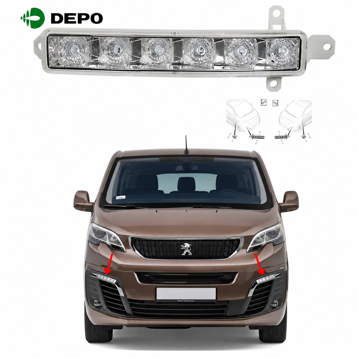 Led Traveler Depo double-sided mounting