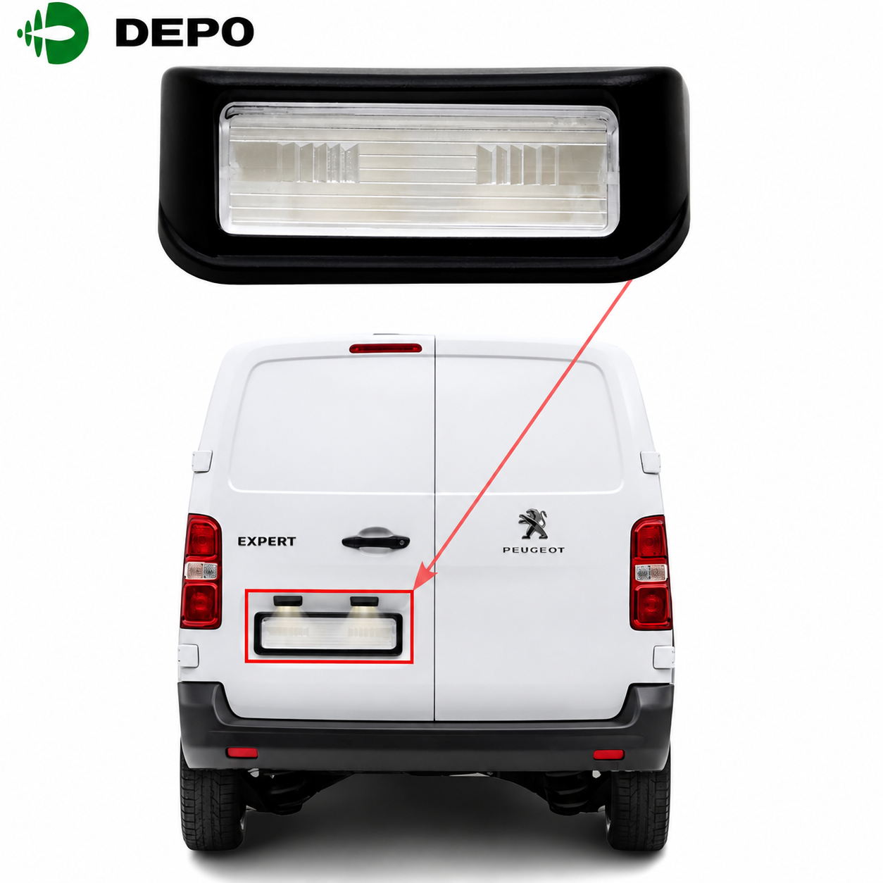 Expert/Peugeot 508/Partner/Scudeau/Dublo (New) License Plate Light