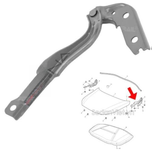 MG GT Hinge Hood Left