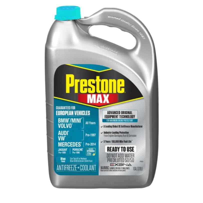 Preston Blue 50/50 Radiator Coolant, Made in USA