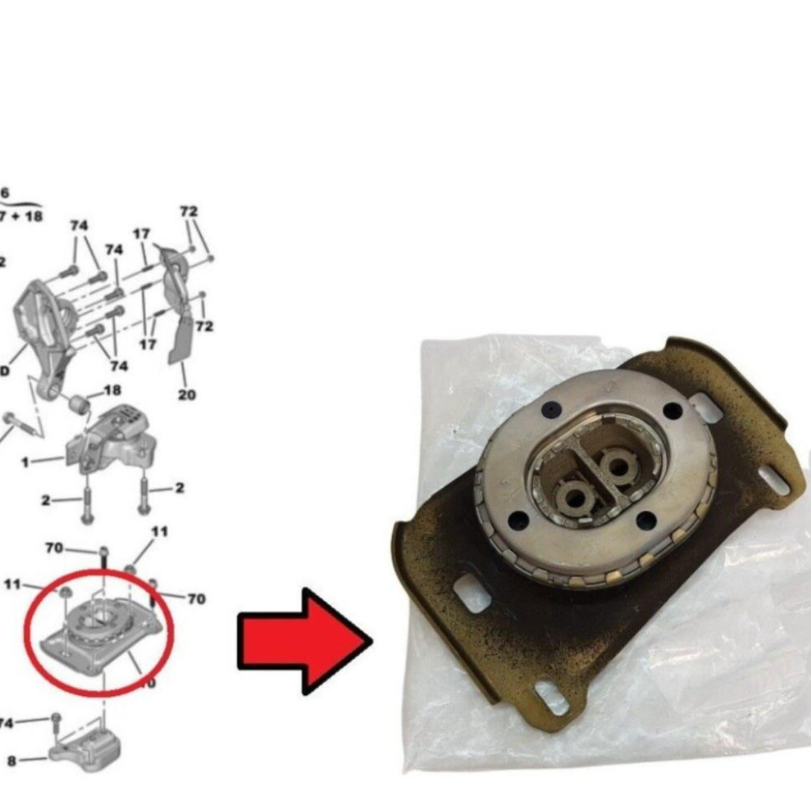 Left gear shift mount for Peugeot Expert-Traveller (agency)