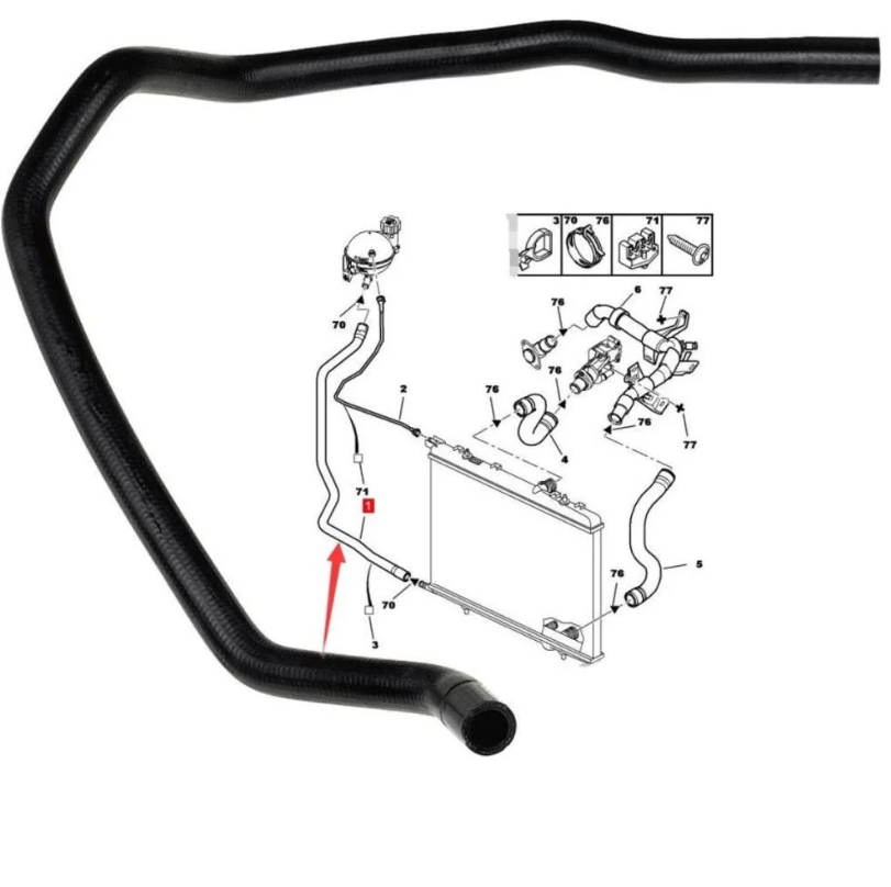 Expert hose to radiator (small)