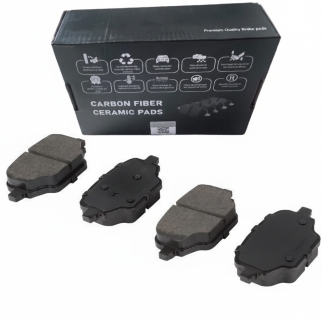 New Partner+Dublo rear brake pads, carbon fiber ceramic (handle wire)