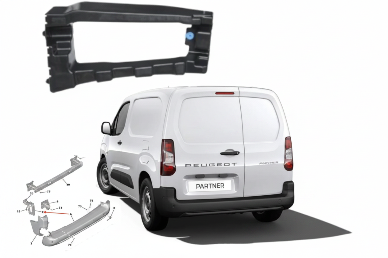 Partner rear left rectangular bumper base, Taiwan
