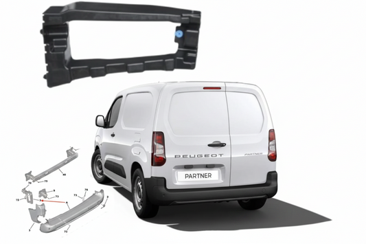 Partner rear left rectangular bumper base, Taiwan
