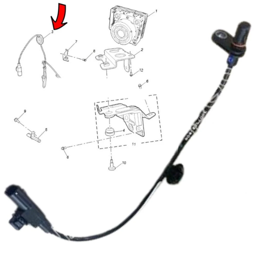 Replica MG5 front ABS sensor