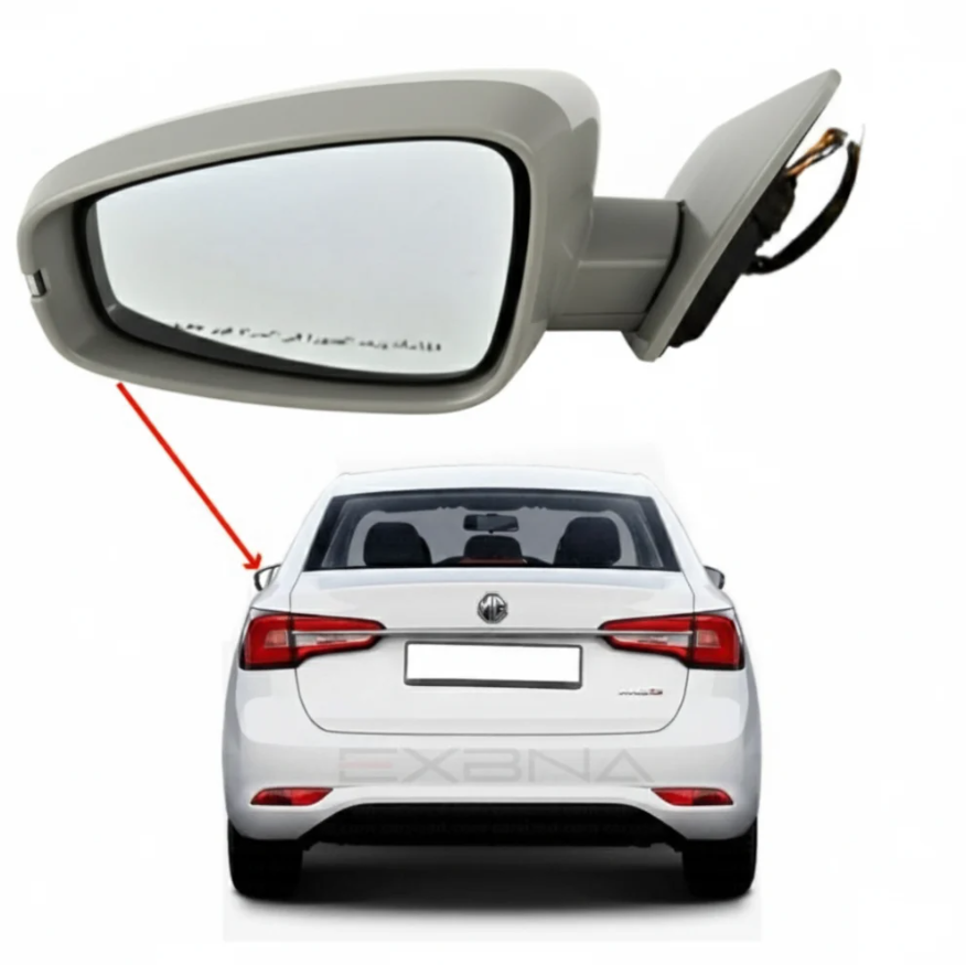 MG5 left side mirror, gray, exact replica