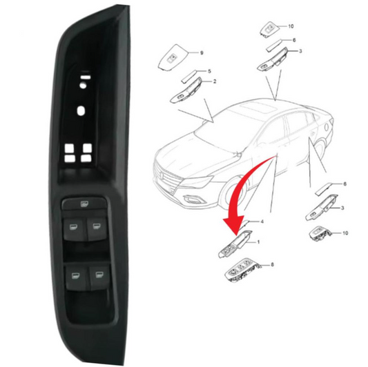 MG5 front left window switch buttons (commercial)