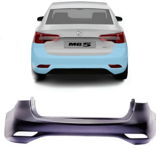 MG5 rear bumper without sensor openings, exact replica